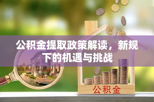 东光公积金提取政策解读，新规下的机遇与挑战