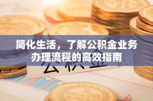 东光简化生活，了解公积金业务办理流程的高效指南