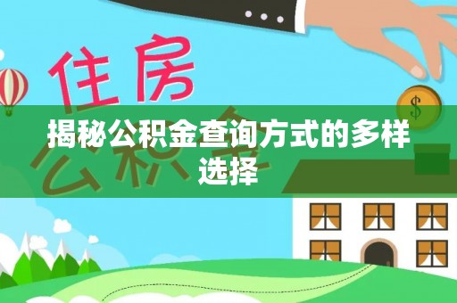 东光揭秘公积金查询方式的多样选择