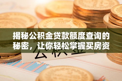 东光揭秘公积金贷款额度查询的秘密，让你轻松掌握买房资金规划